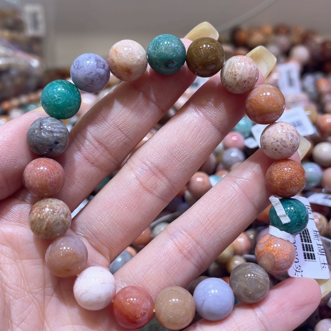 未镶嵌手链硅化珊瑚（珊瑚玉）187