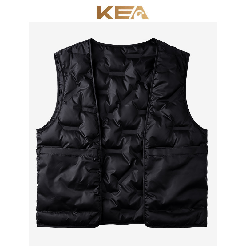 冬季新款男士短款轻便白鹅绒隐藏式基础羽绒马甲内胆背心