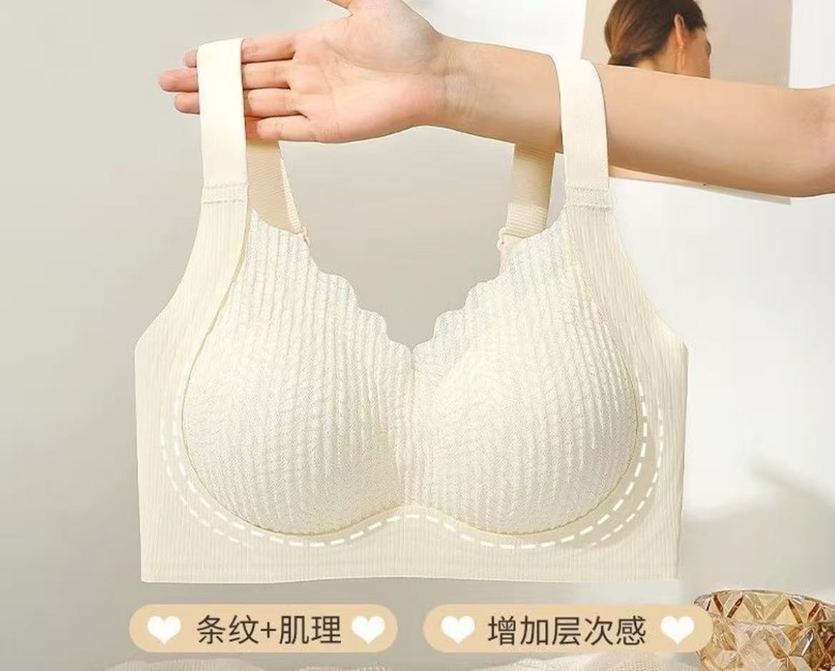 薄款收副乳胸大显小文胸聚拢大码肌理厚款调整型YC23