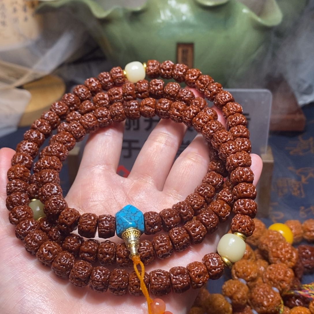 金刚菩提手串10。 龙配饰 