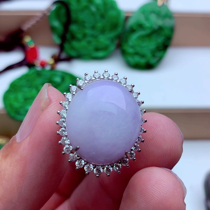 翡翠未镶嵌戒指戒指