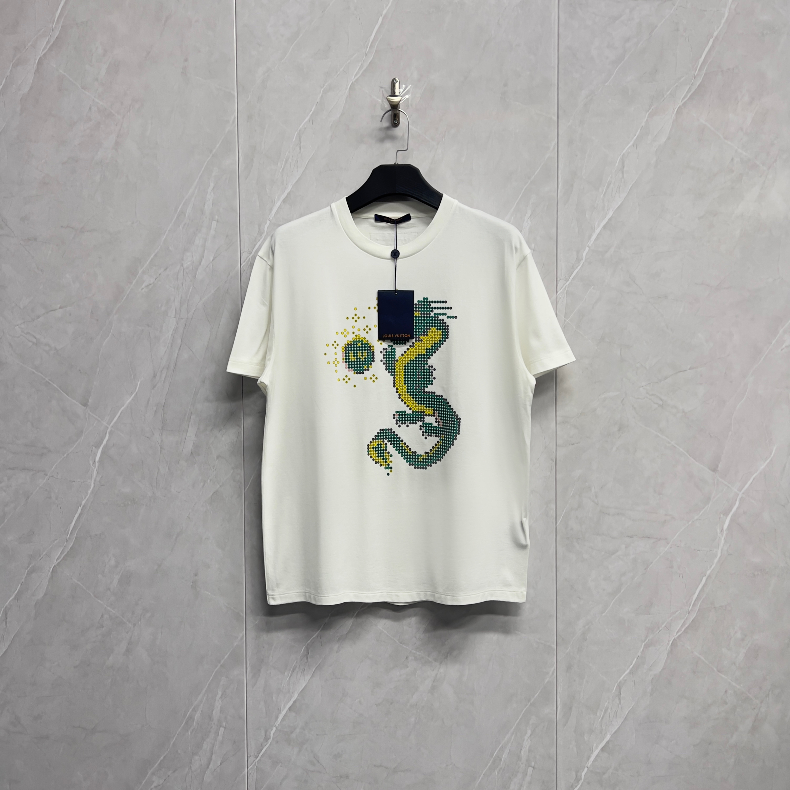 全新未使用 LV Louis Vuitton路易威登串珠Logo数码短袖/W0782/L