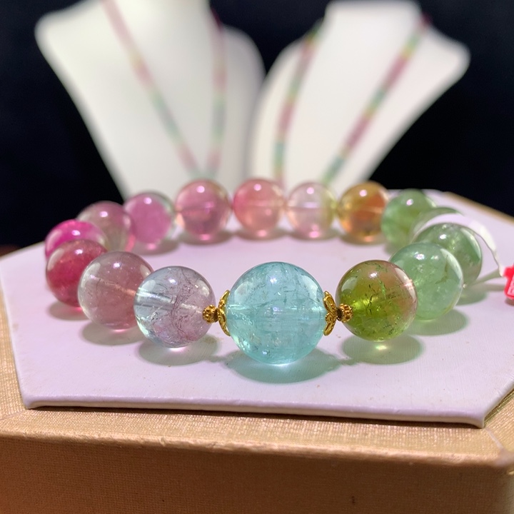 双色碧玺手链未镶嵌