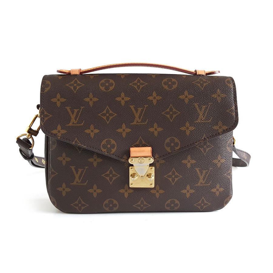 99新 LouisVuitton/路易威登 棕色老花Metis邮差包单肩斜挎包