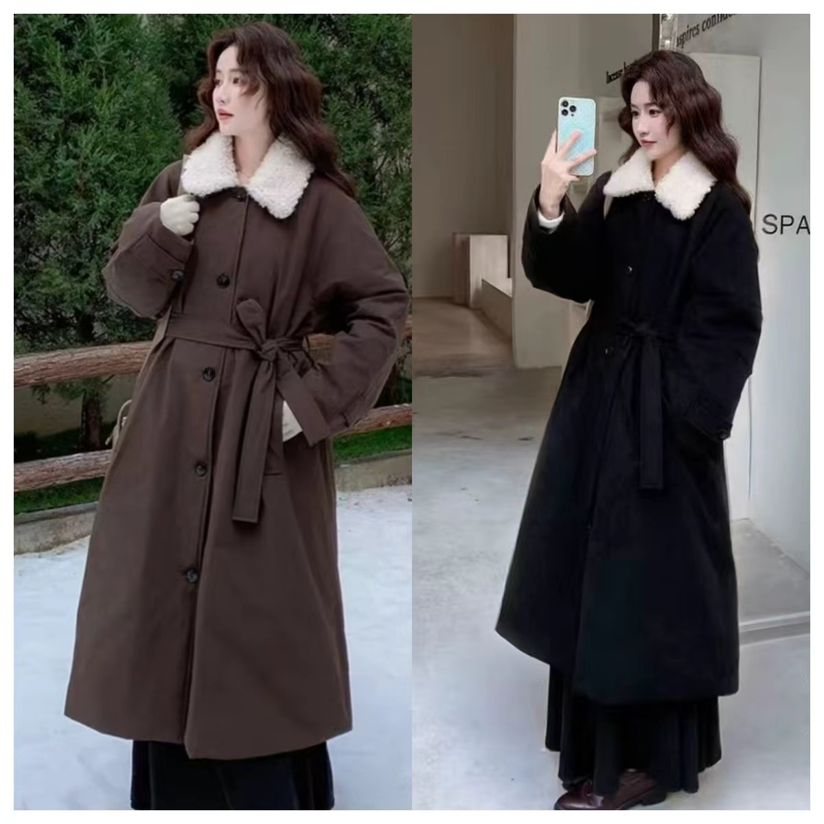 1633气质风衣版棉服