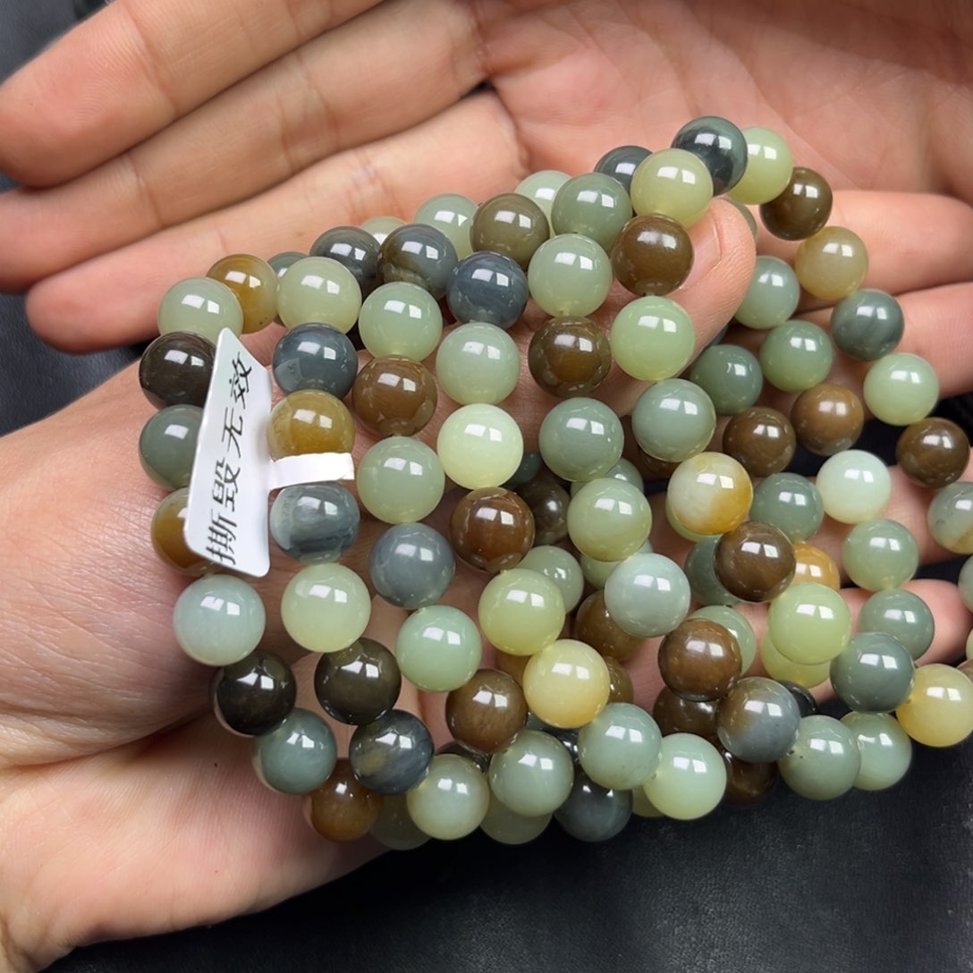 和田玉手链未镶嵌多样性拍一发一新疆楼兰卡10货头