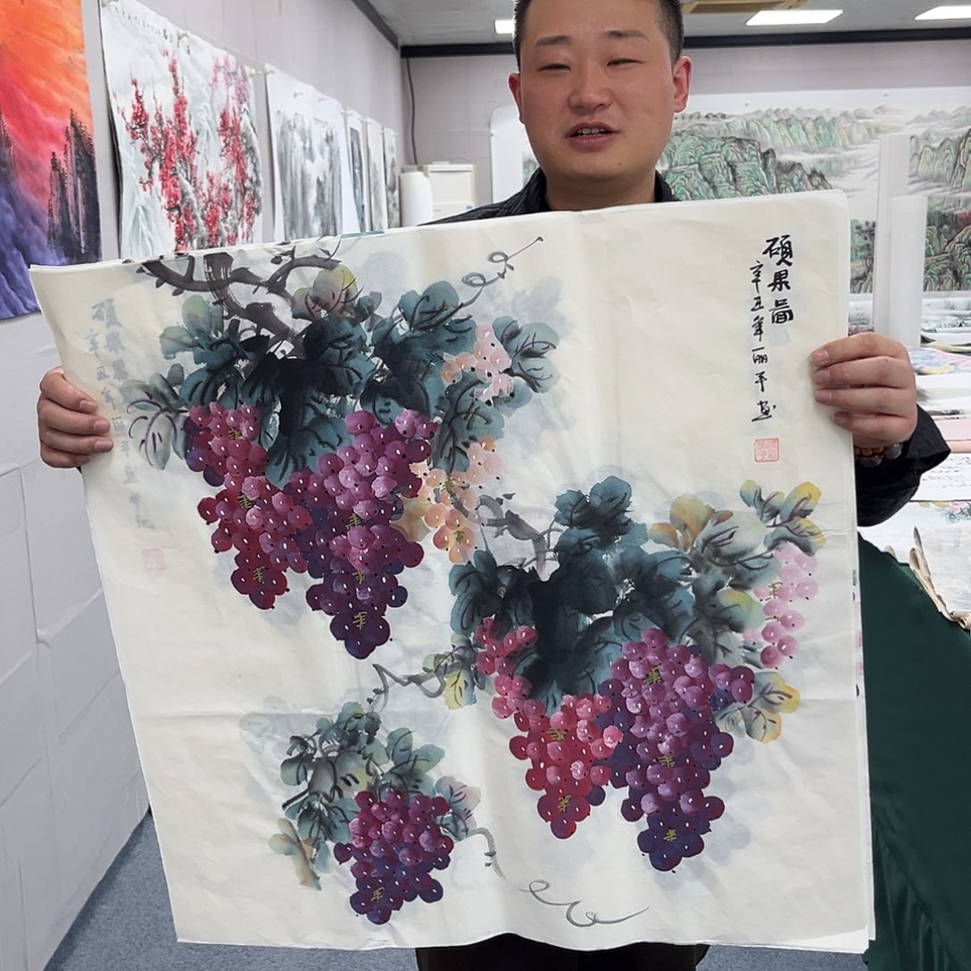 国画国画宣纸纯手绘制作