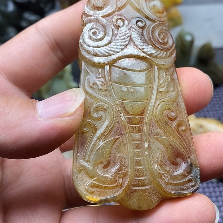 蛇纹石玉未镶嵌颈饰
