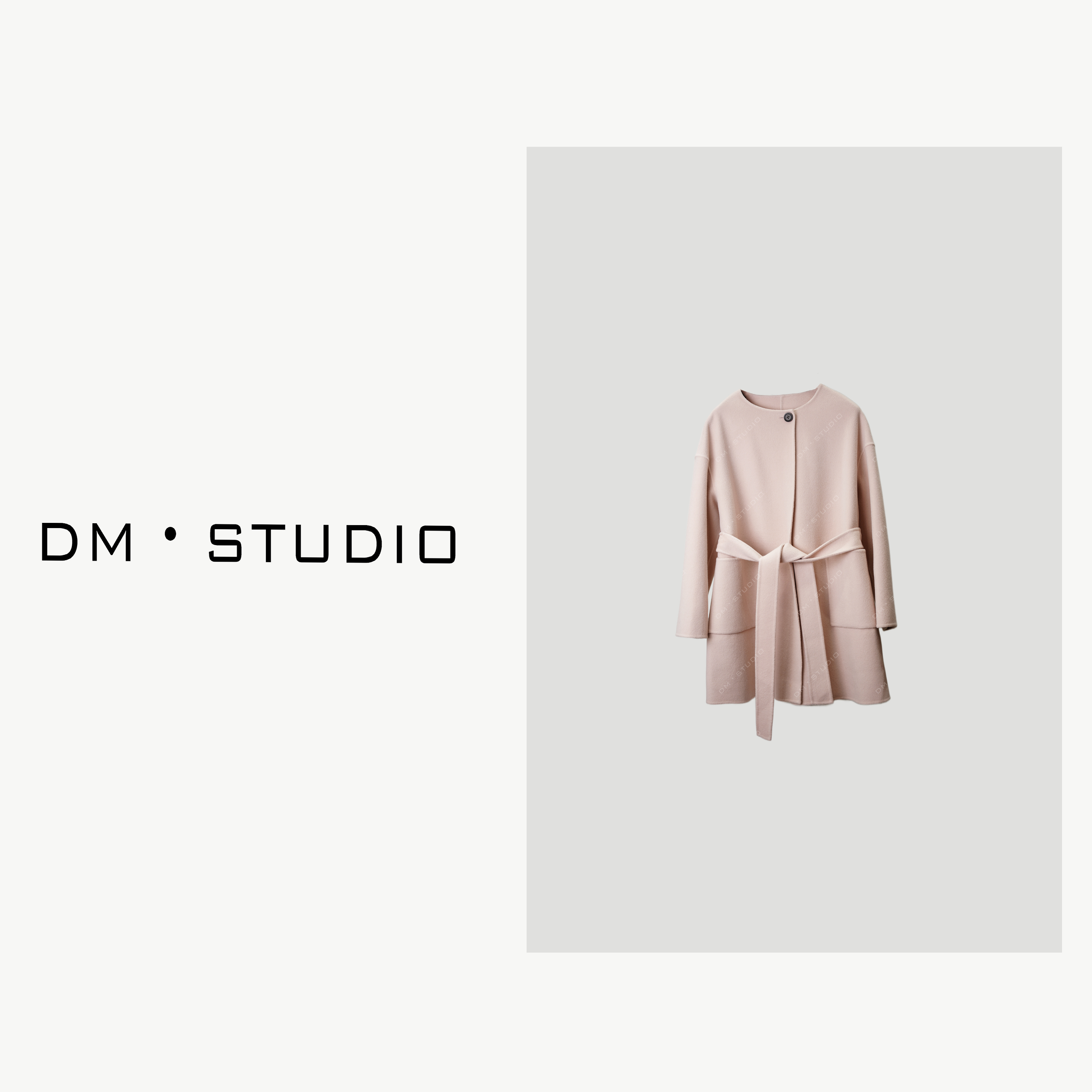 -DM•STUDIO/山羊绒+桑蚕丝+澳毛手工双面毛呢大衣（RSFL8155）