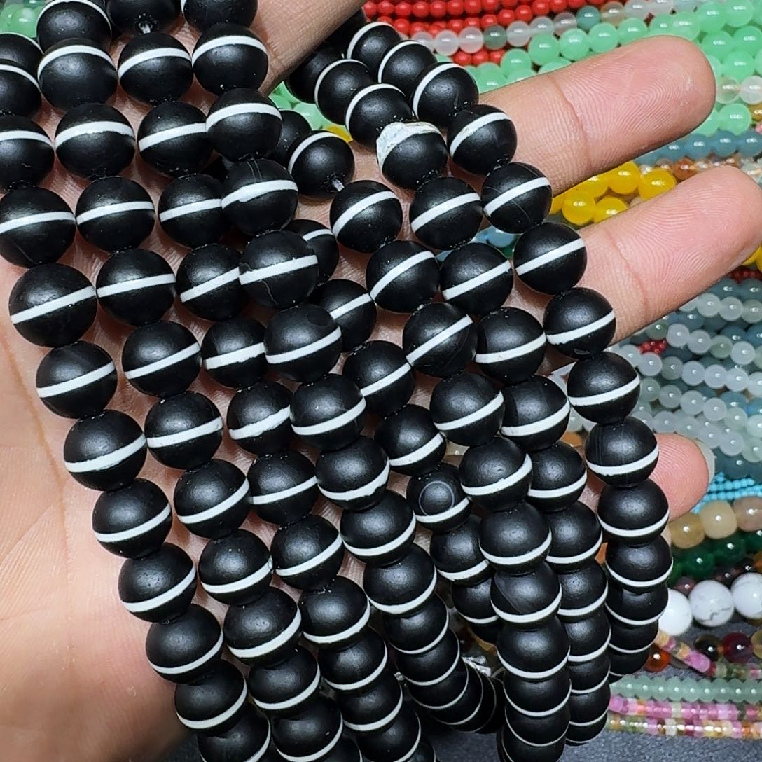 玛瑙/玉髓未镶嵌珠宝半成品一线玛瑙10mm一条