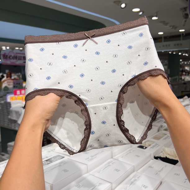 三条装-中腰秋冬磨毛蕾丝腰边亲肤透气22903雪季奶咖（85-130斤）