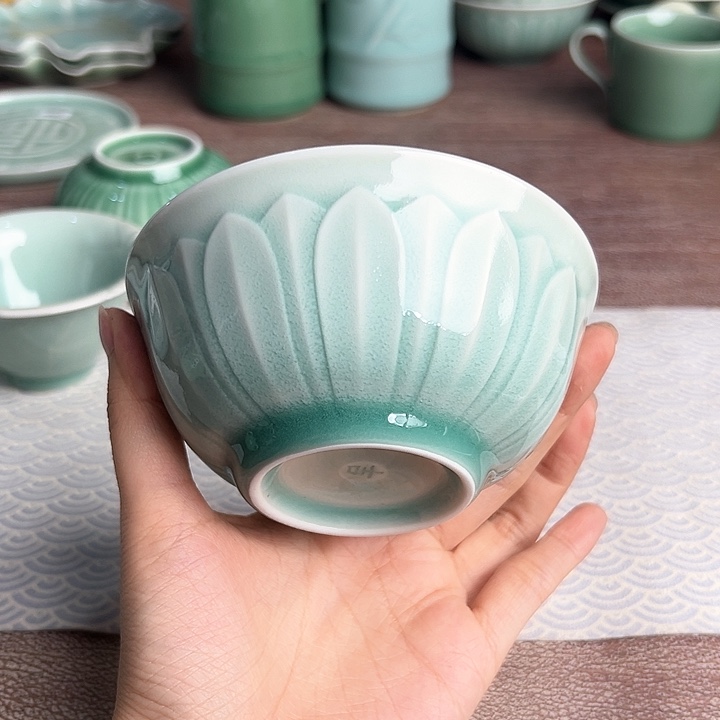 龙泉云间青瓷小米茶器