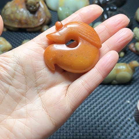 白玉菩提吊坠摆件