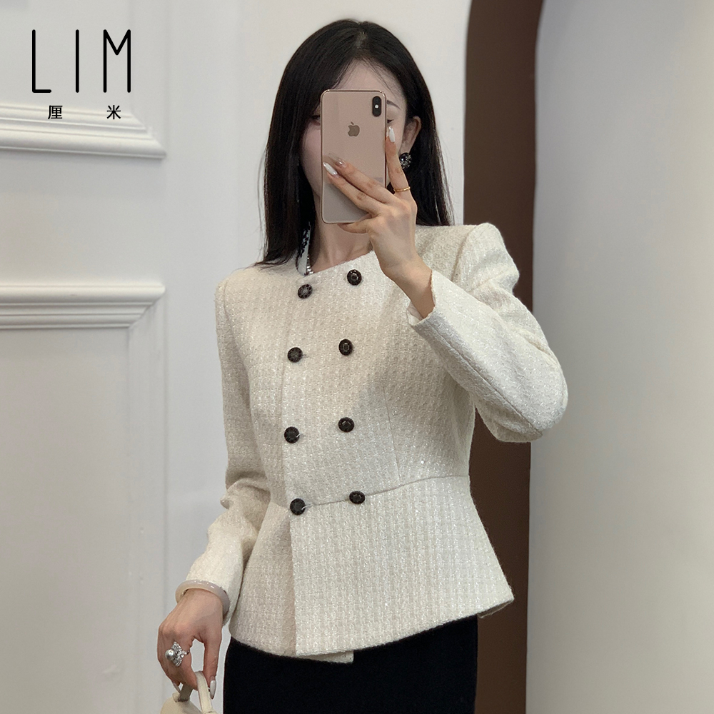 秋冬季新款西装时尚小香风羊毛独立剪裁修身高级感女士上衣