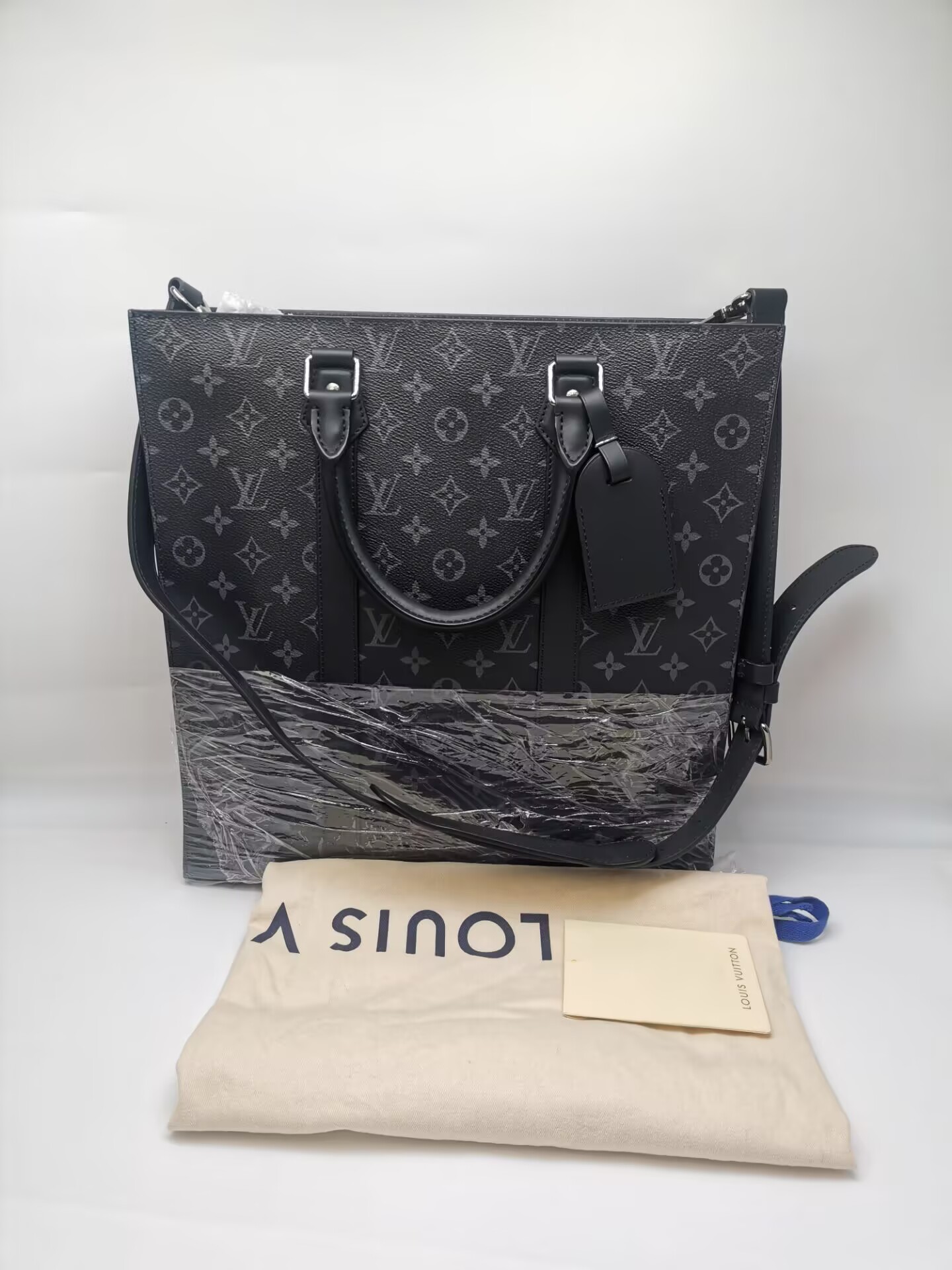 99新 LouisVuitton/路易威登 80142 LV全皮压纹SAC手提包单肩