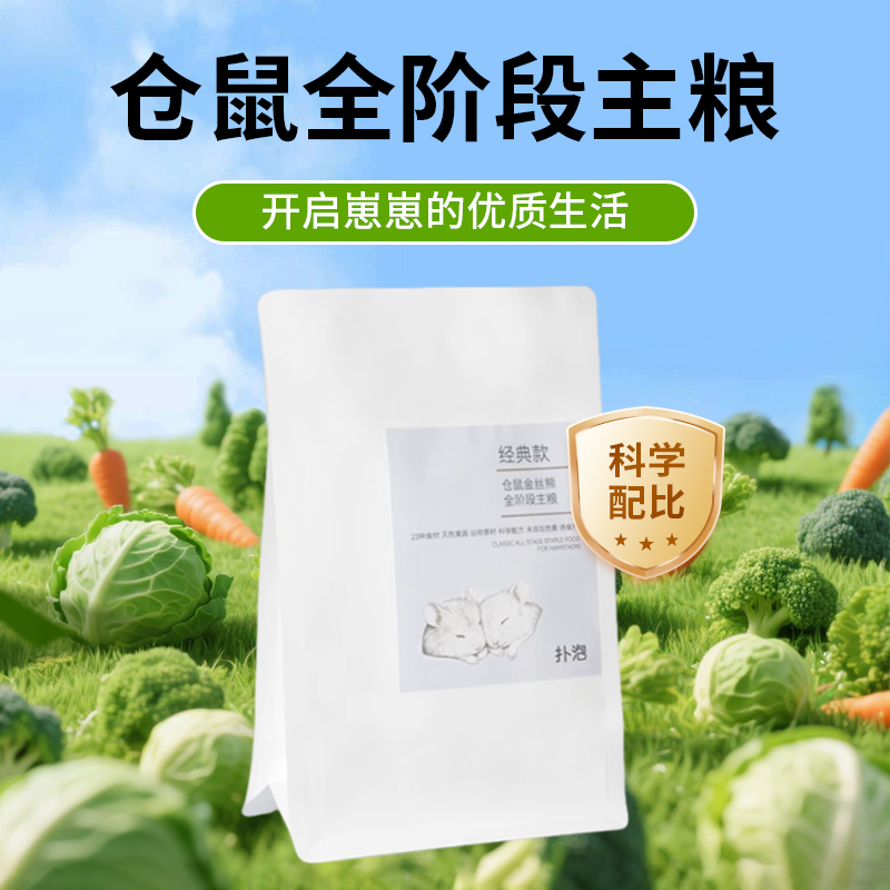 扑泡仓鼠粮主粮营养小仓鼠食物饲料专用鼠粮五谷全阶段仓鼠粮