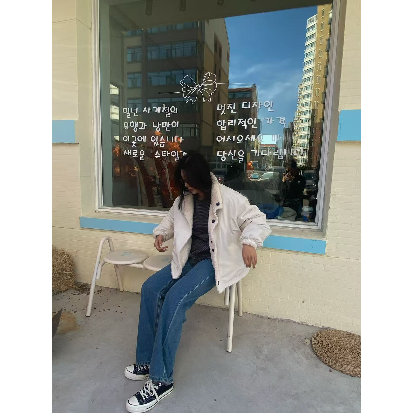 韩代.暖洋洋正反两穿超保暖外套 L251002052