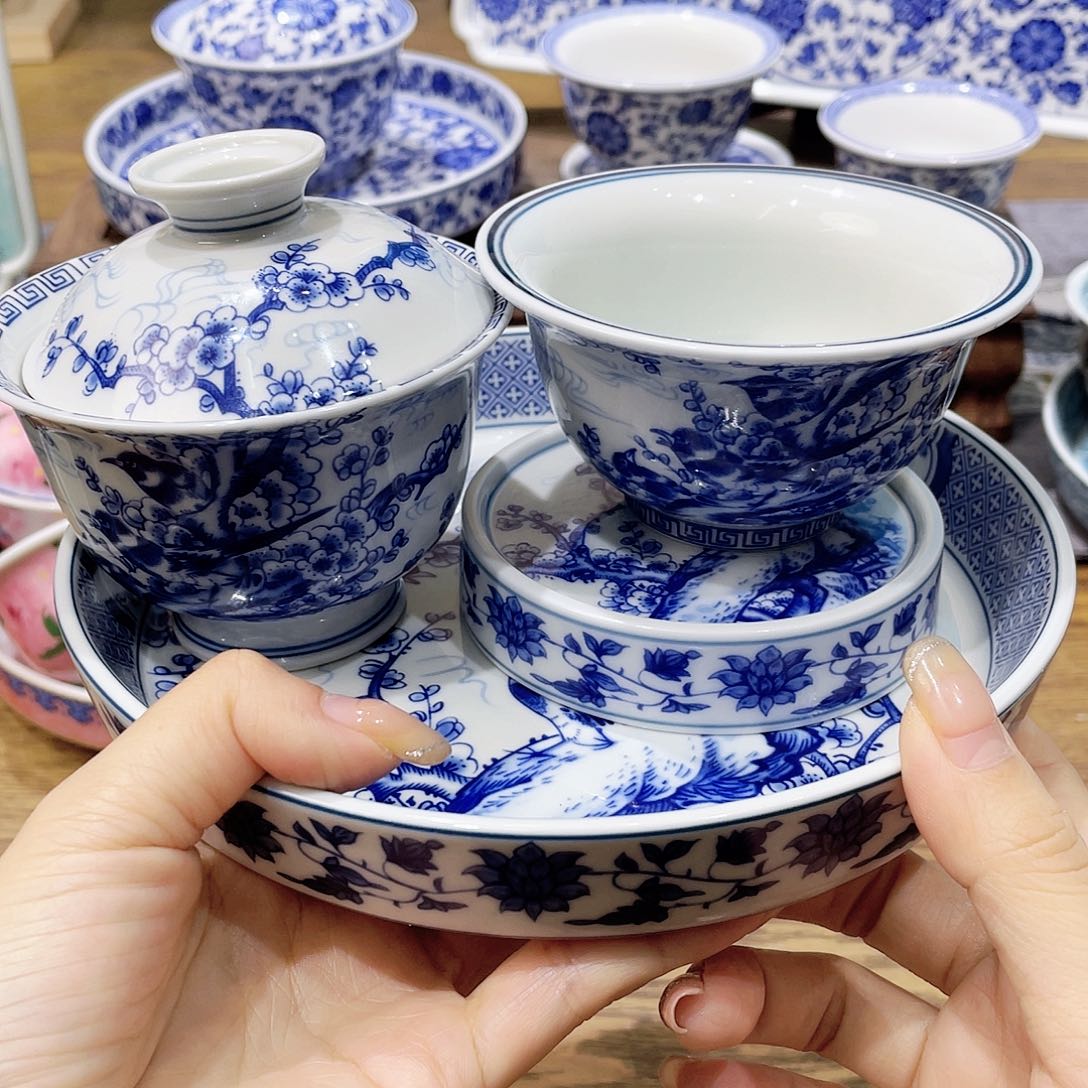 盖碗陶瓷景德镇陶瓷工厂福利价