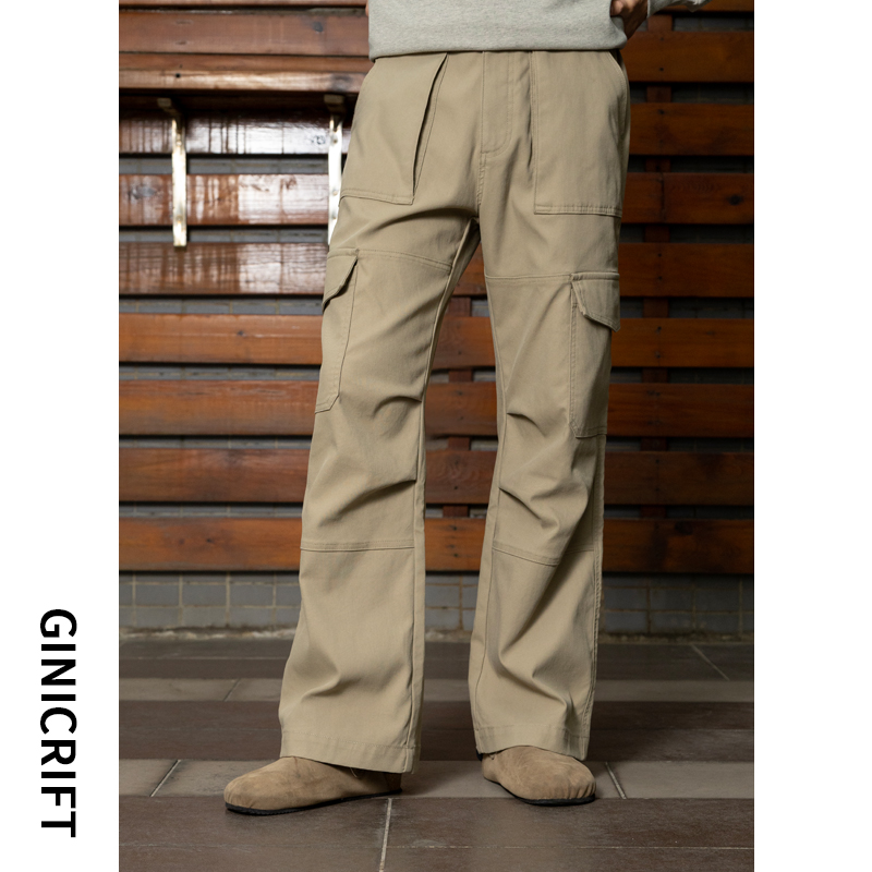 GeneCraft「AC」杨洋同款大码工装裤美式重工多袋宽松直筒裤子男