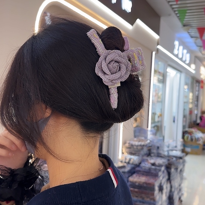 三醋酯纤维粉色抓夹高货-50