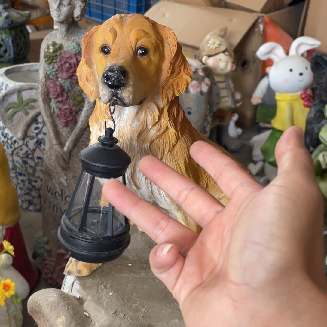 【闪购商品】树脂仿真金毛摆件