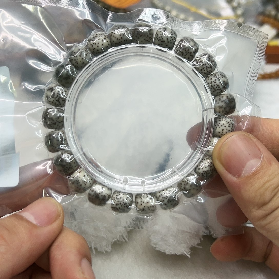 星月菩提手串50高端卡姿兰大眼睛灰冰石玉星月菩提单圈10