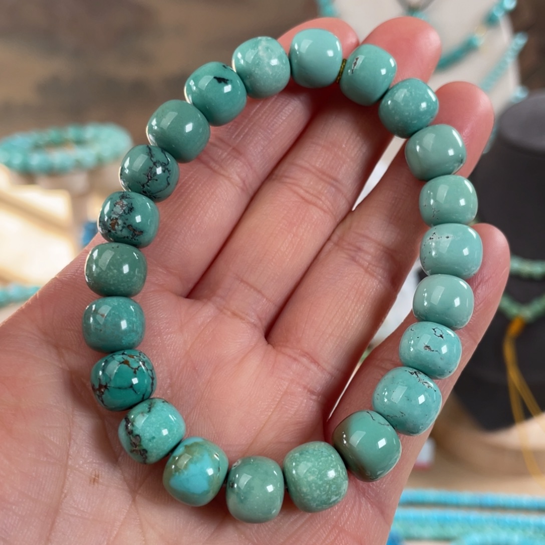 绿松石未镶嵌套链9.2精品老型手串