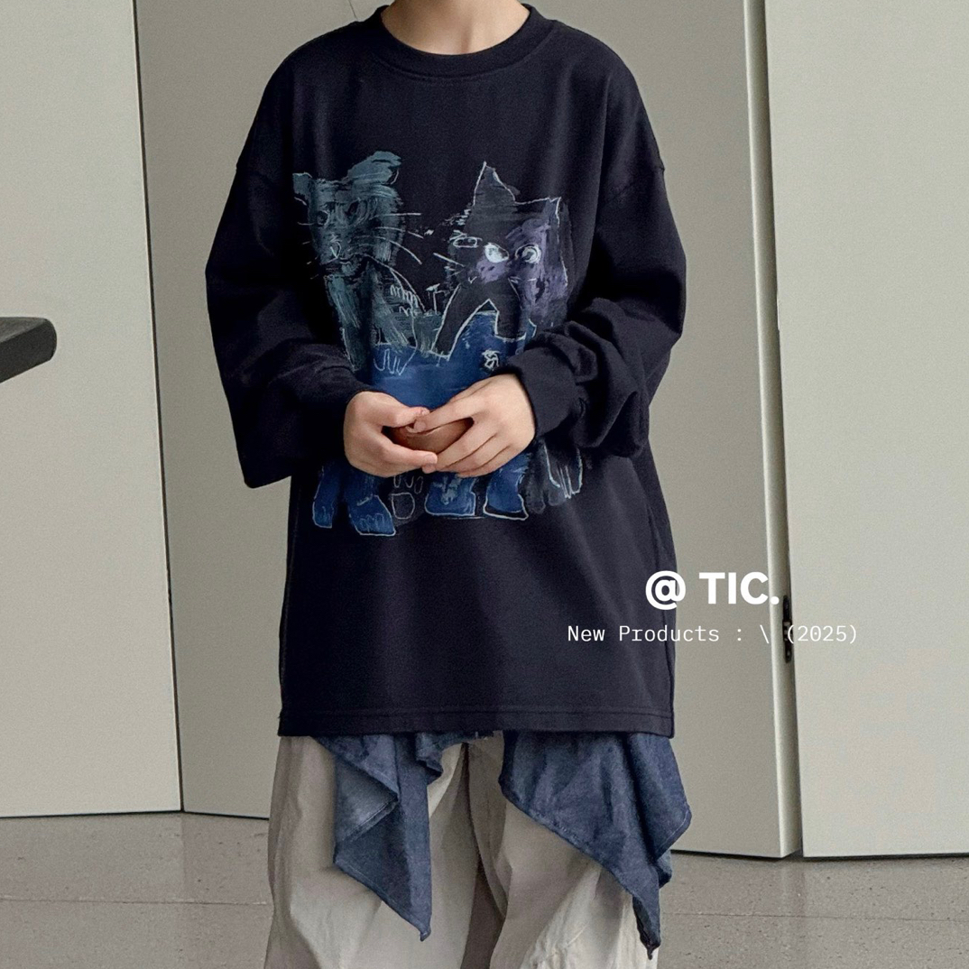 2025 TIC5Q303三只猫长T