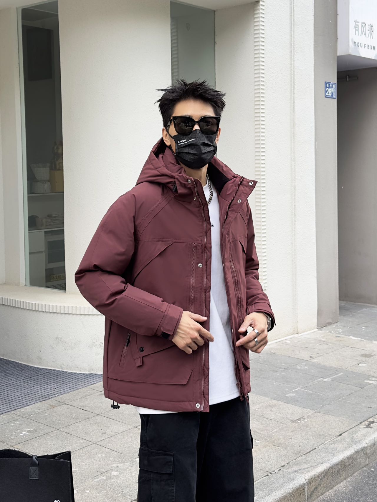 *#红色#情侣加厚羽绒服外套Y9926