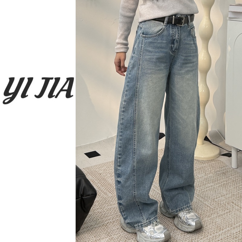 【壹家】/ YJ71#025 /2025早春新款洋气休闲百搭无弹小弯刀牛仔裤女