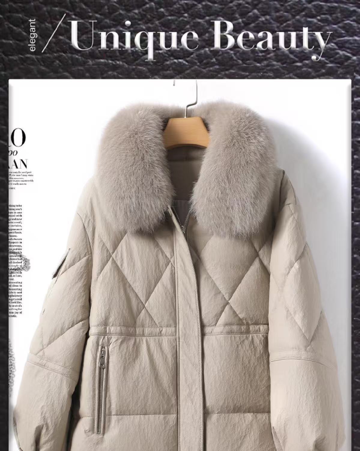 常规款皮羽绒立领抗寒显瘦女韩版秋冬女士