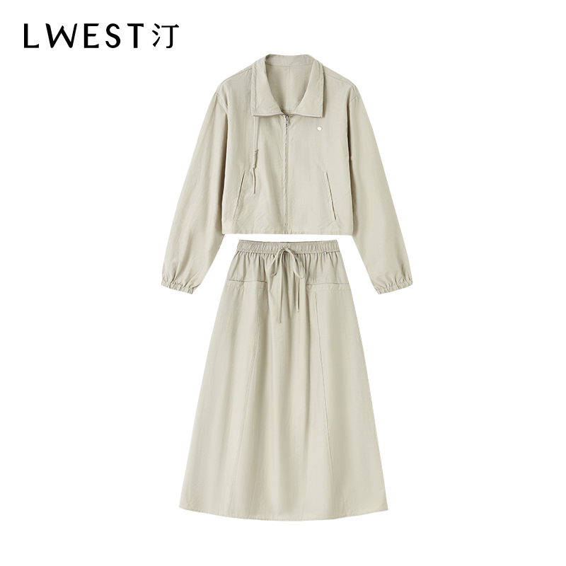 【小北专属】朗文斯汀纯色气质外套半裙套装DZMG4509C09258