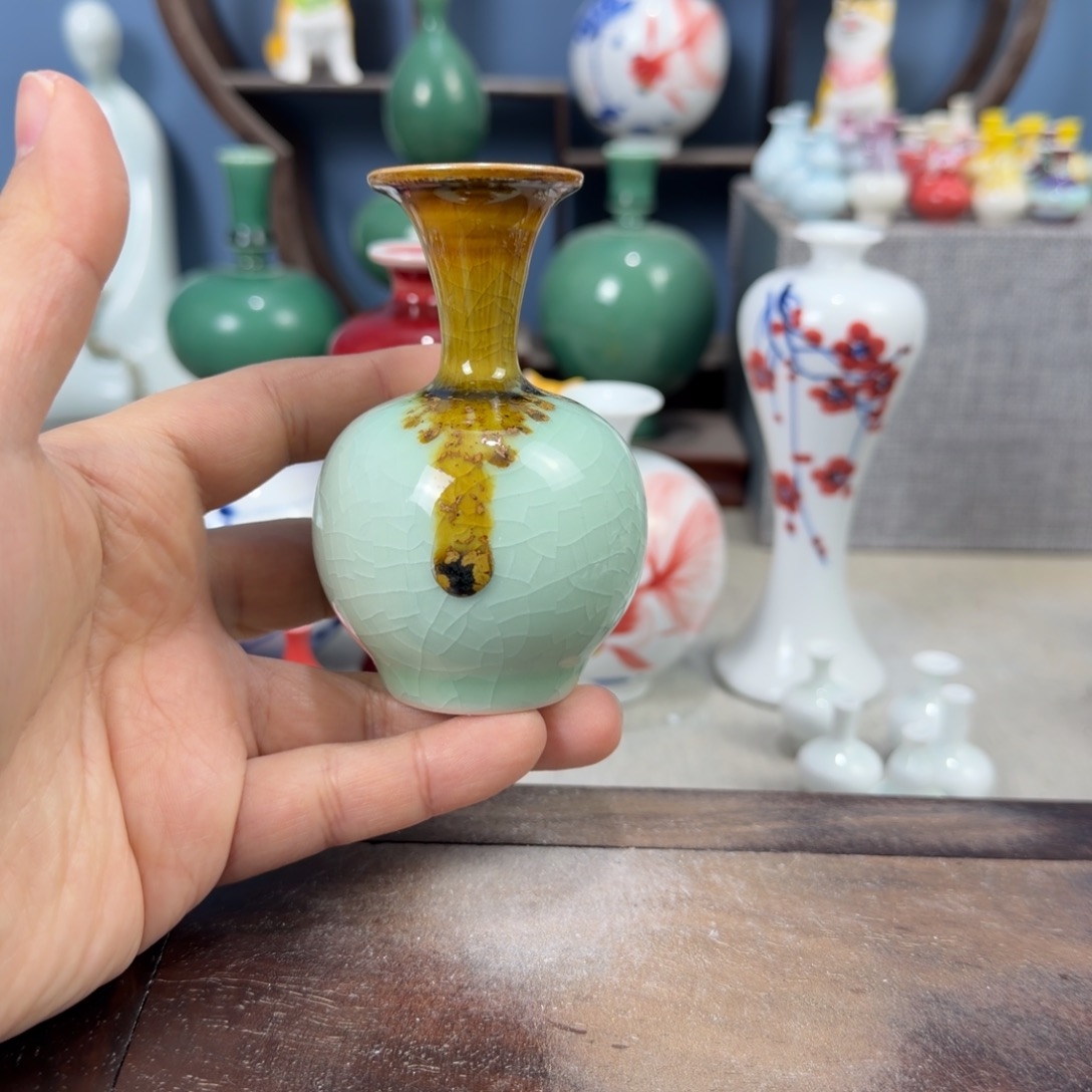 陶瓷手工小花器摆件