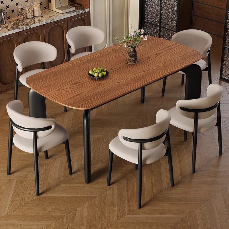 法式长方形风餐桌吃饭桌极简简约客厅