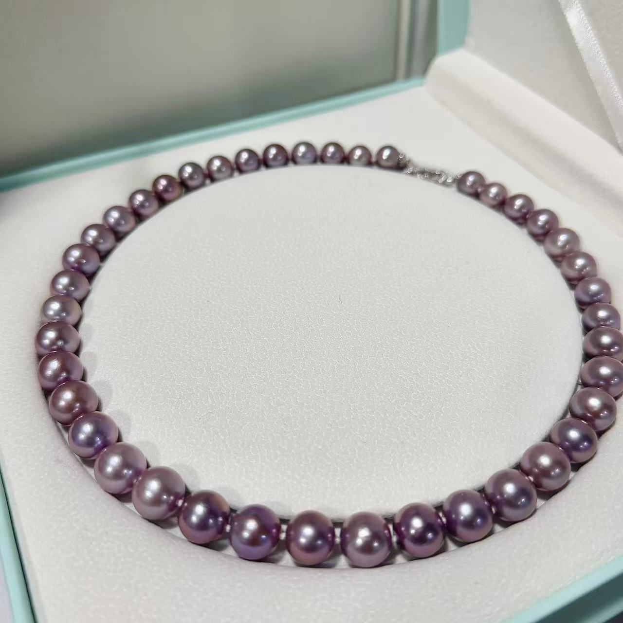 紫罗兰 天然淡水紫珠 10-11m  正圆
