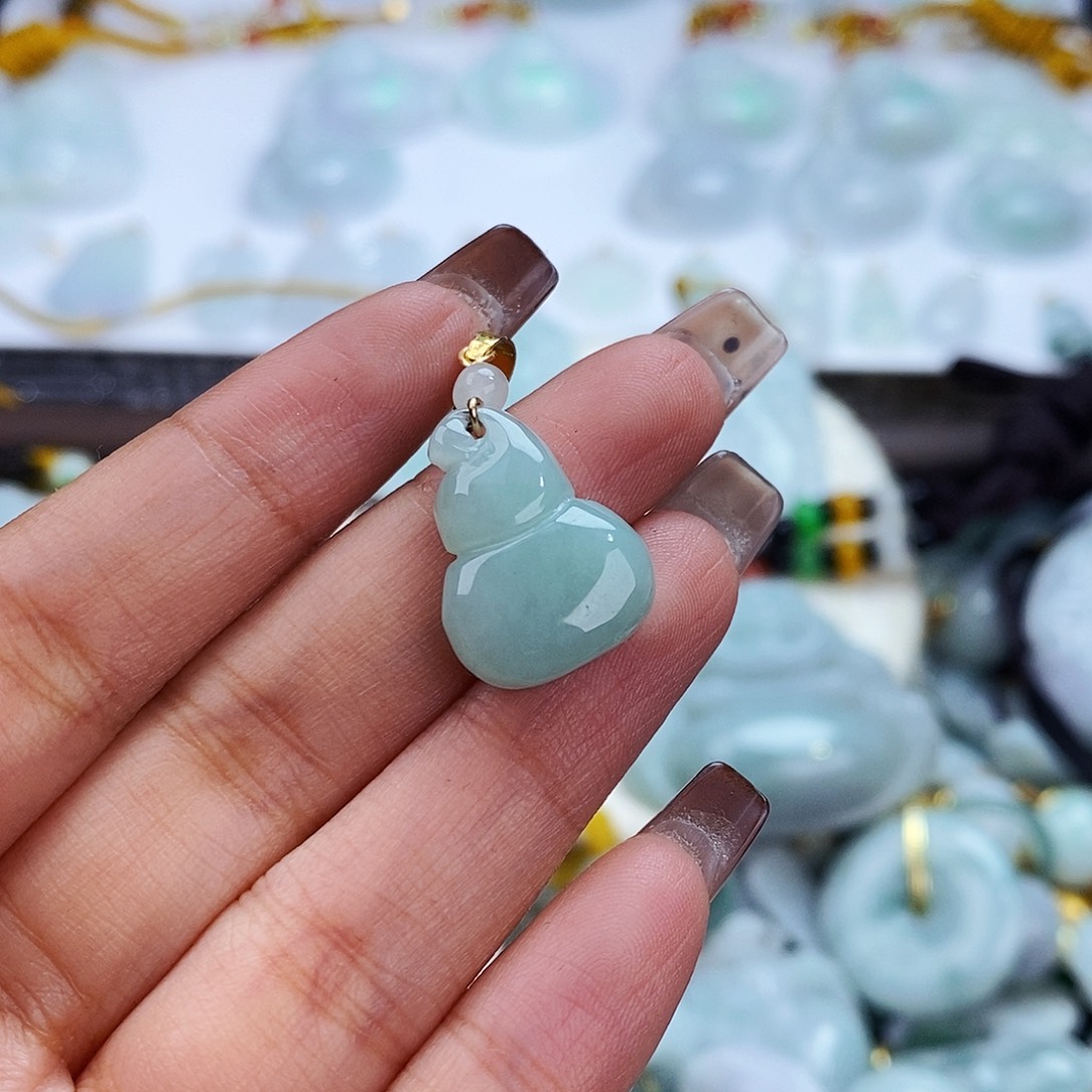 翡翠未镶嵌毛衣链8083