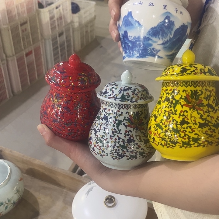 摆件陶瓷茶叶罐密封罐摆件