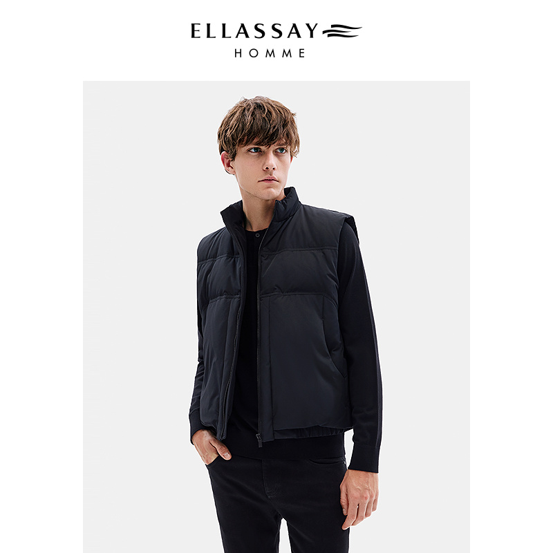 ELLASSAY歌力思男装年秋冬新款羽绒马甲EME353L00900