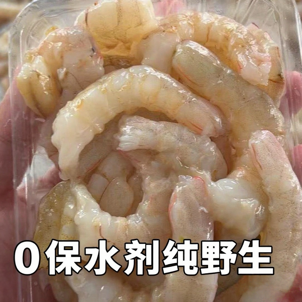 0保水剂野生海捕白丁虾虾仁2斤4盒发顺丰全国包邮一盒半斤18-20只