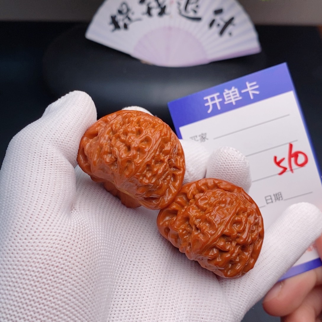 把件文玩核桃38球白510