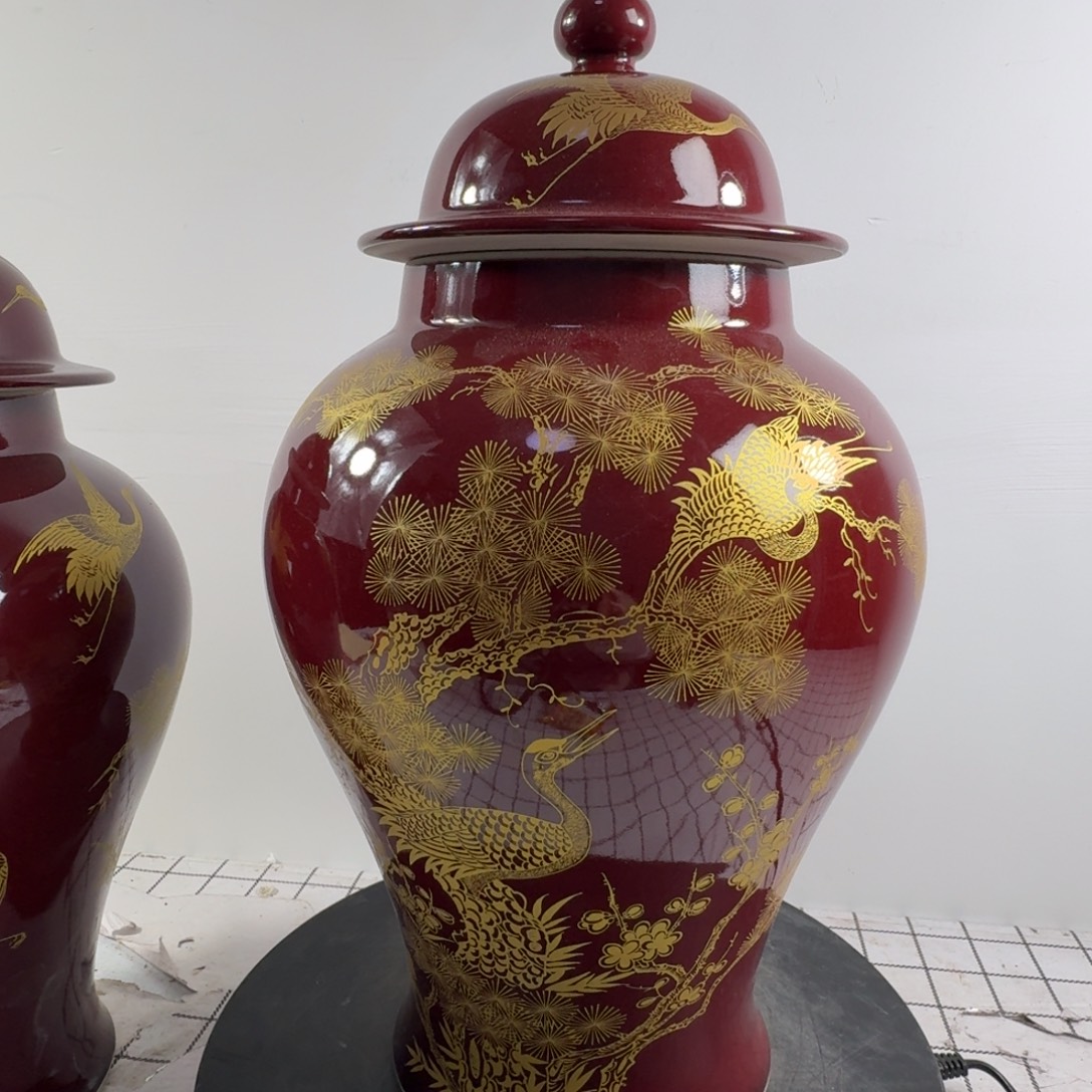 波***瓶粉彩花鸟纹陶瓷瓶