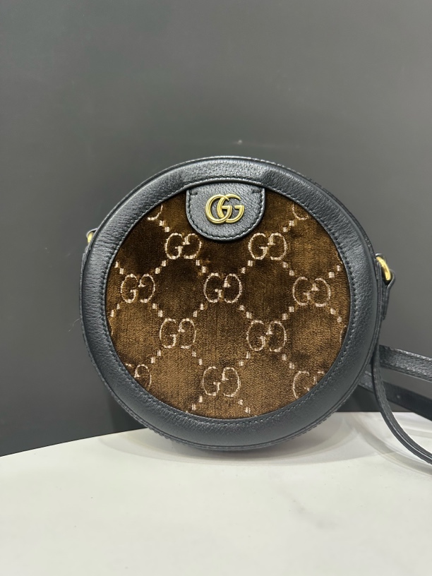 95新 GUCCI/古驰 圆饼链条包18cm/0985012503