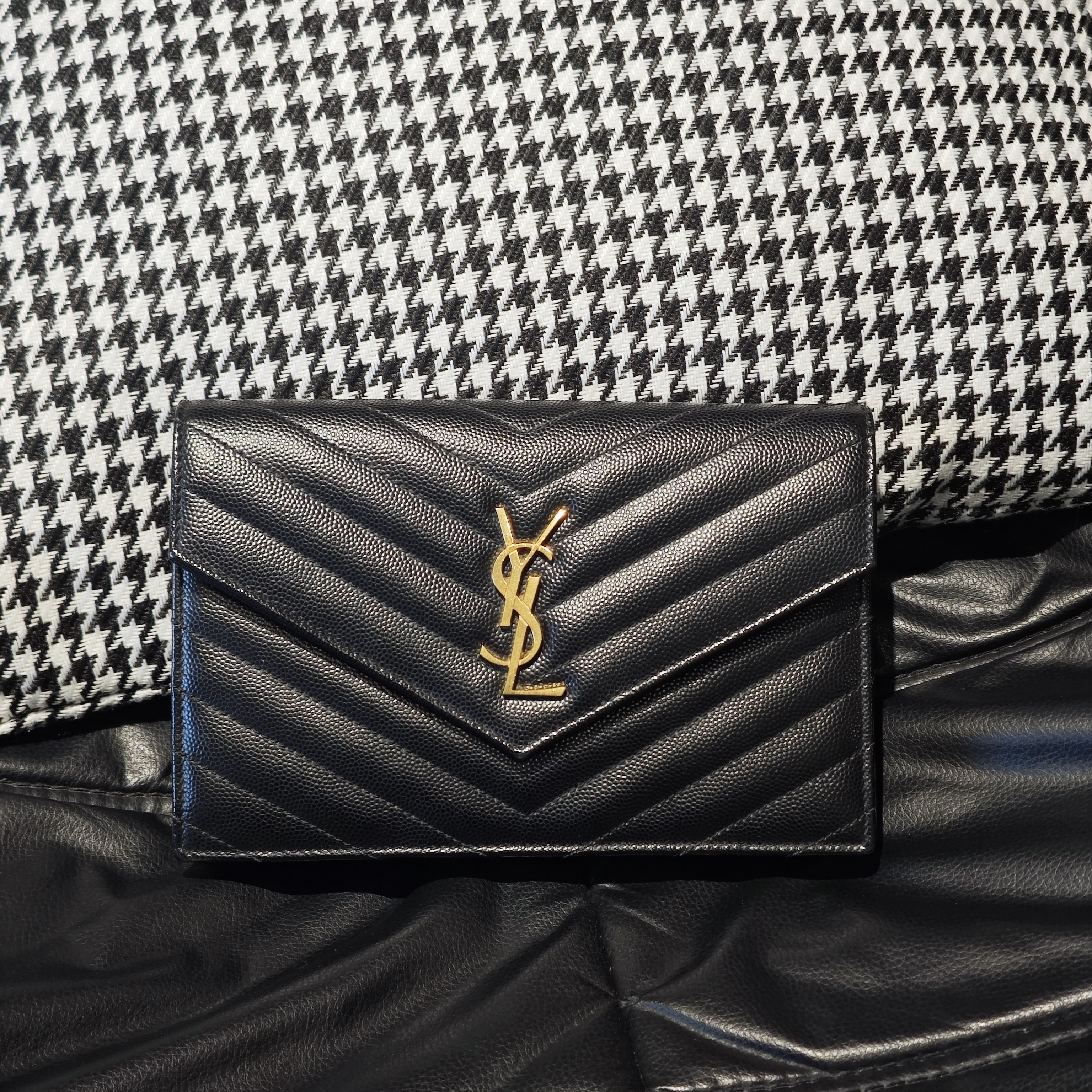 99新 YSL/圣罗兰 奢品阁/圣罗兰黑色信封包