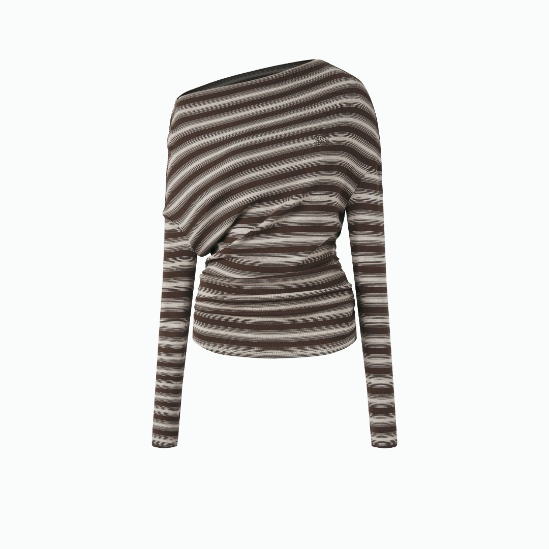 DIANA VEVINA 25AW   条纹logo打底衫 