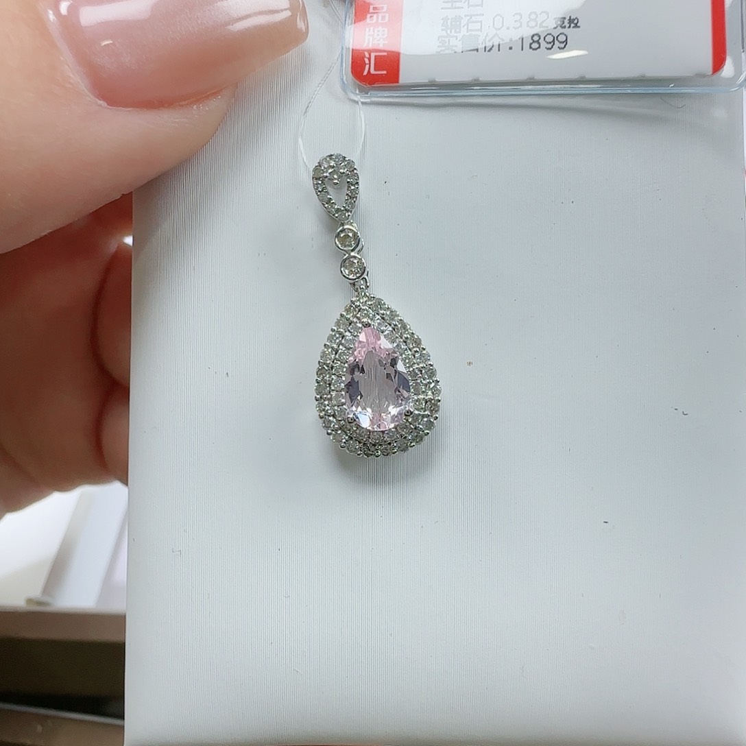 钻石套链18K金镶嵌天然