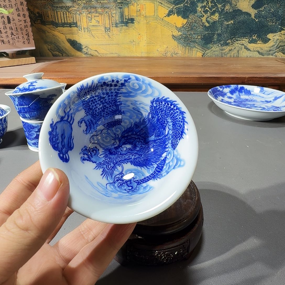 泥塑主人杯手工手绘