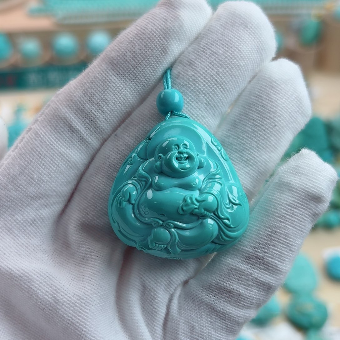 绿松石18K金镶嵌珠宝奇石