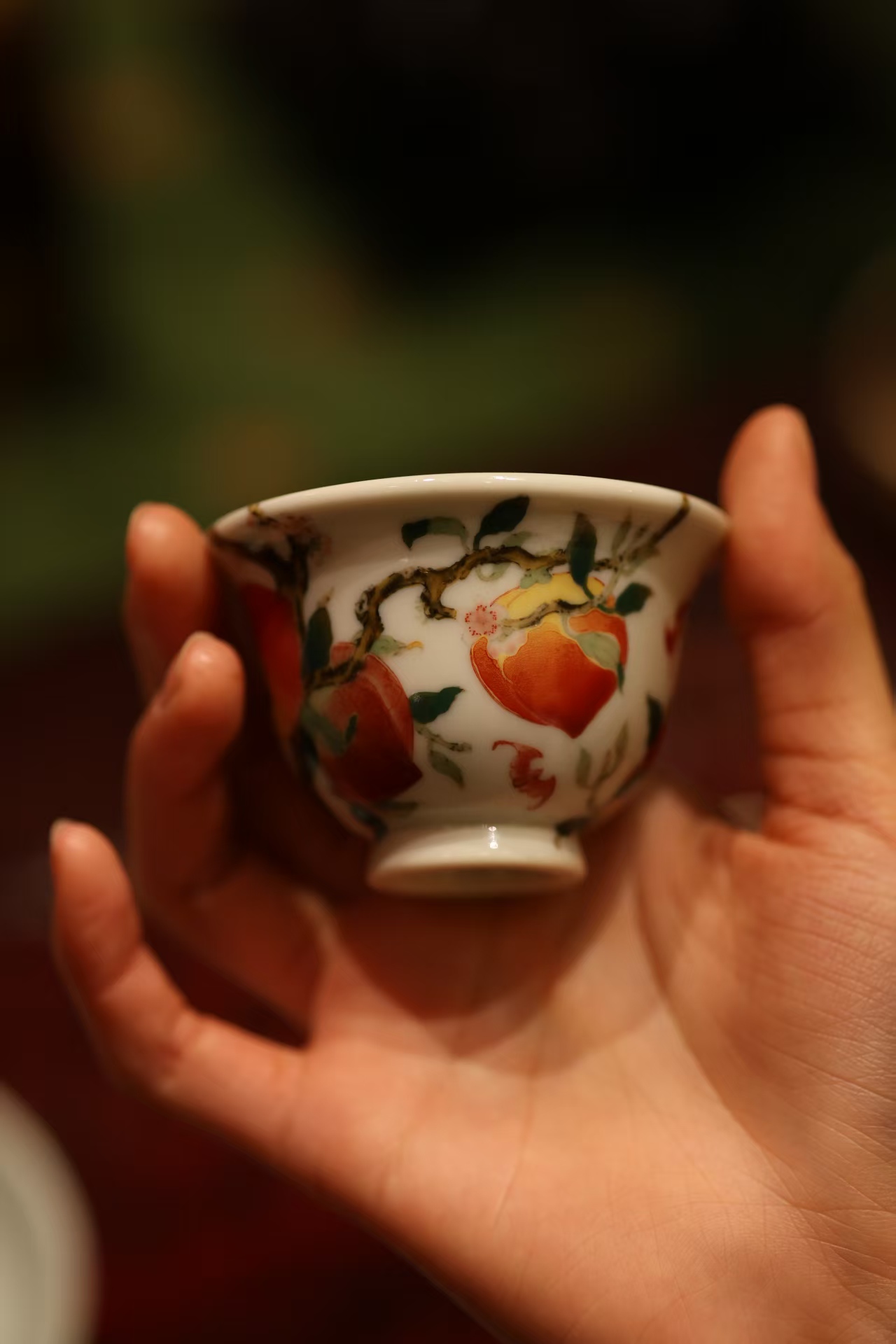 设色窑·九桃五福小压手杯