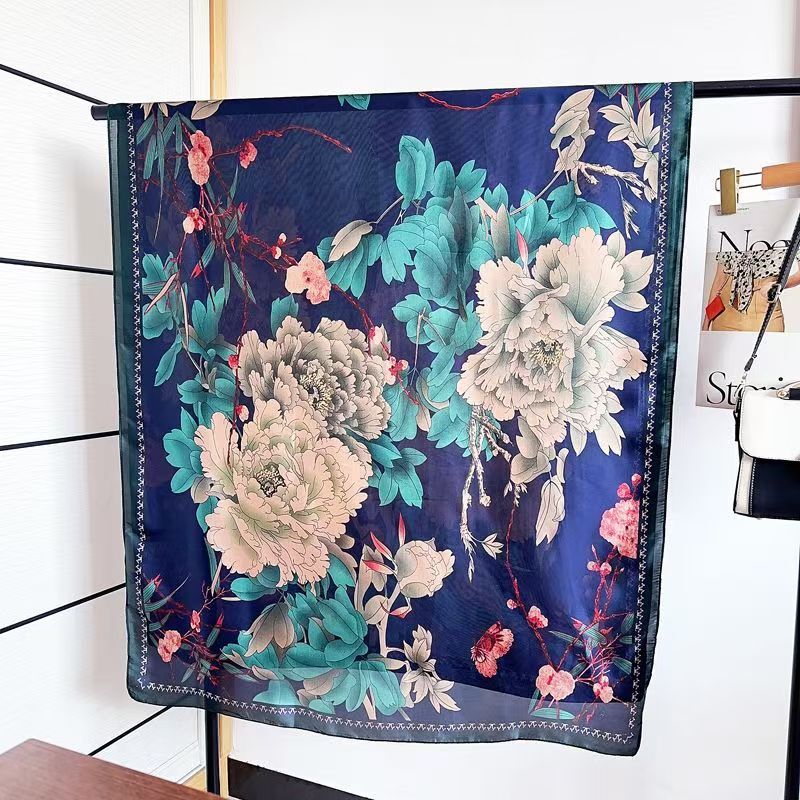 SC028幽兰锦花（90*180）女士围巾