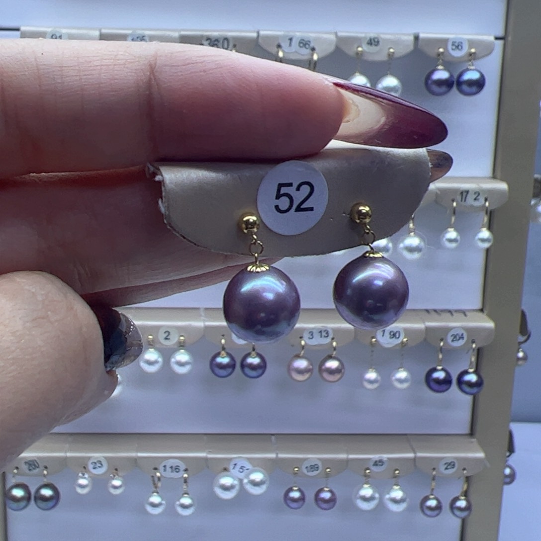 淡水珍珠耳饰18K金镶嵌